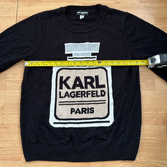 Karl Lagerfeld Black Sweater with Iconic Bottle Design - Picture 4 of 7